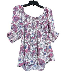 Easel floral top off shoulder size medium